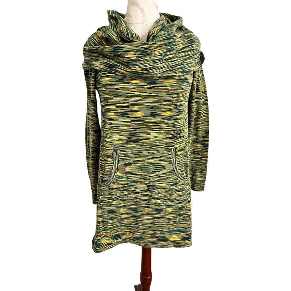 Kensie Dresses Long Sleeve Striped Cowl Neck Midi Dress Medium - Picture 1 of 8